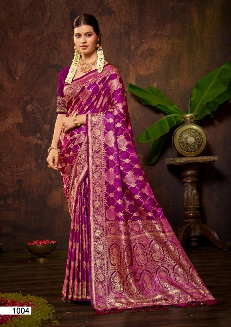 Bunawat Chetnya Satin Silk Sangam Prints Saree Collection 5
