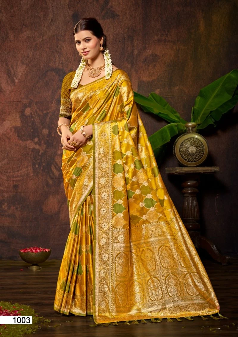 Bunawat Chetnya Satin Silk Sangam Prints Saree Collection 6
