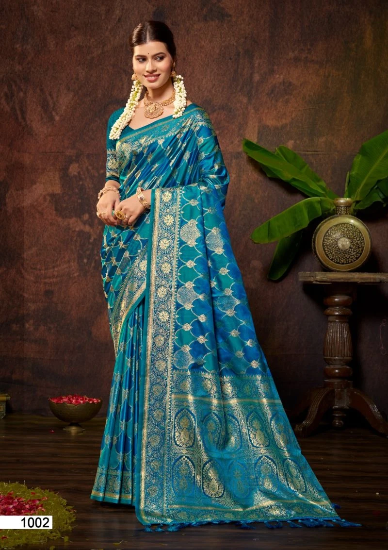Bunawat Chetnya Satin Silk Sangam Prints Saree Collection 7