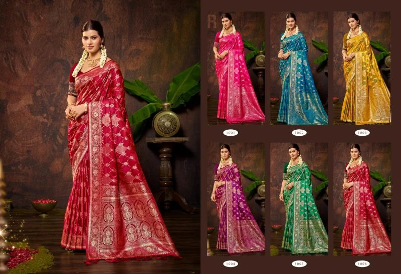 Bunawat Chetnya Satin Silk Sangam Prints Saree Collection 8