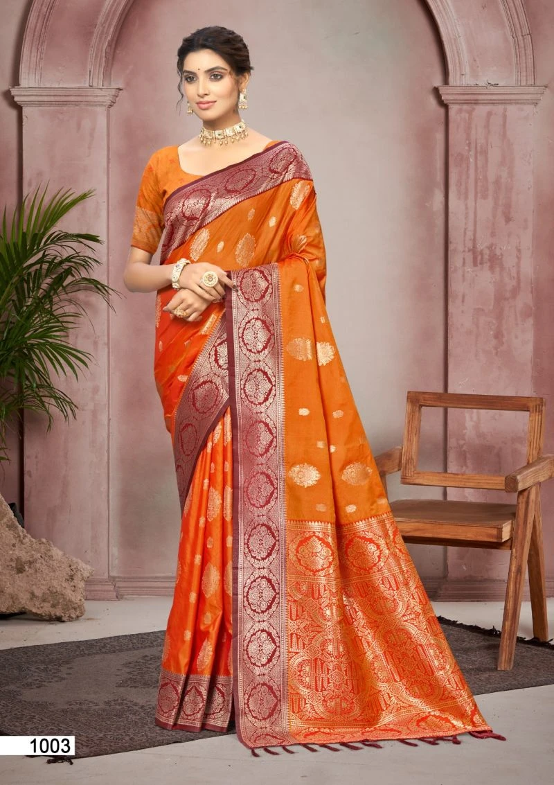Bunawat Chitra Silk Vol 1 Soft Silk Woven Worked Saree Collection 5