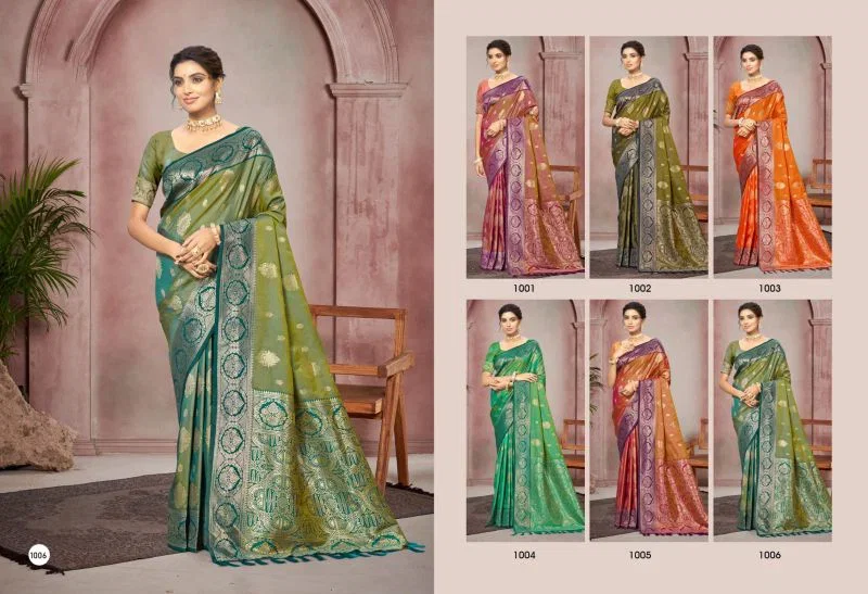 Bunawat Chitra Silk Vol 1 Soft Silk Woven Worked Saree Collection 9