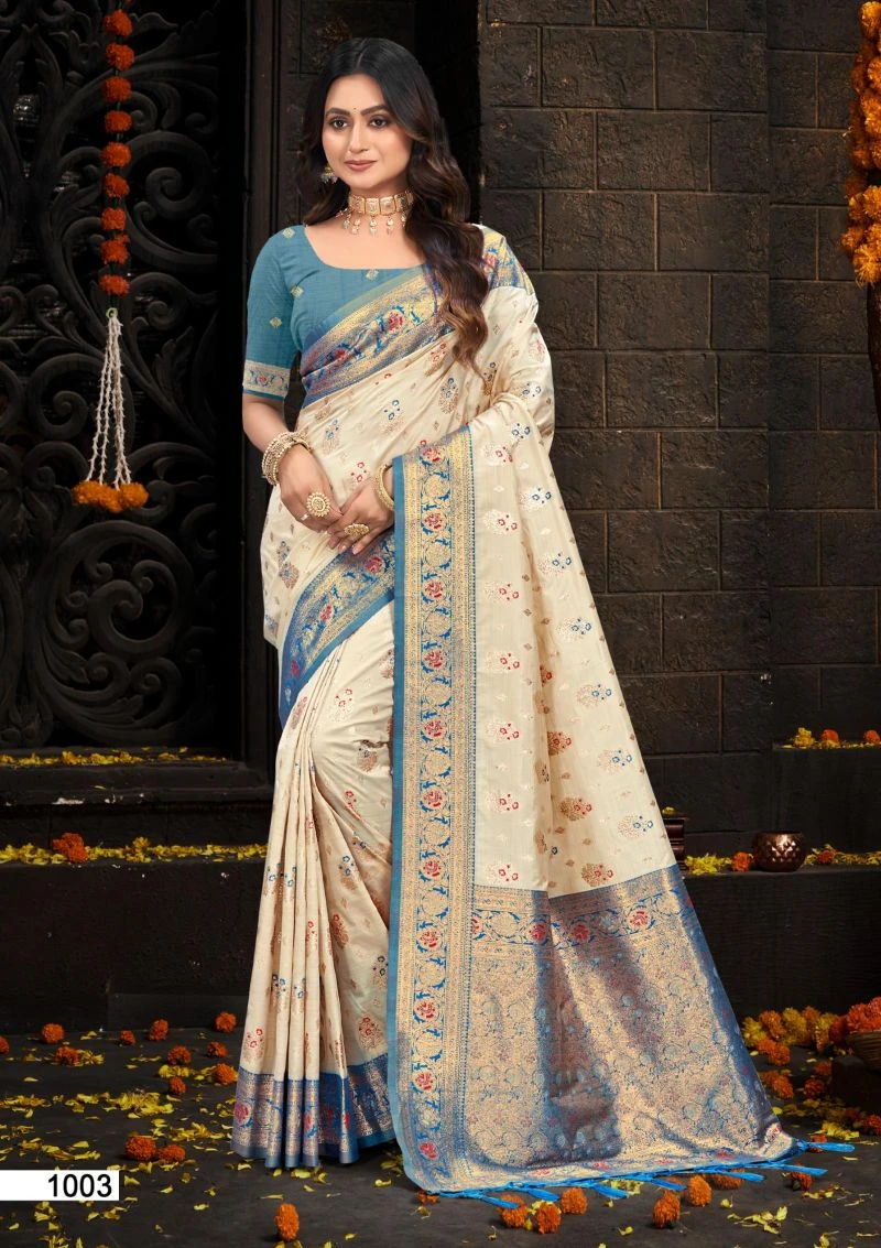 Bunawat Lalita Silk Sangam Prints Silk Festival Saree Collection 3