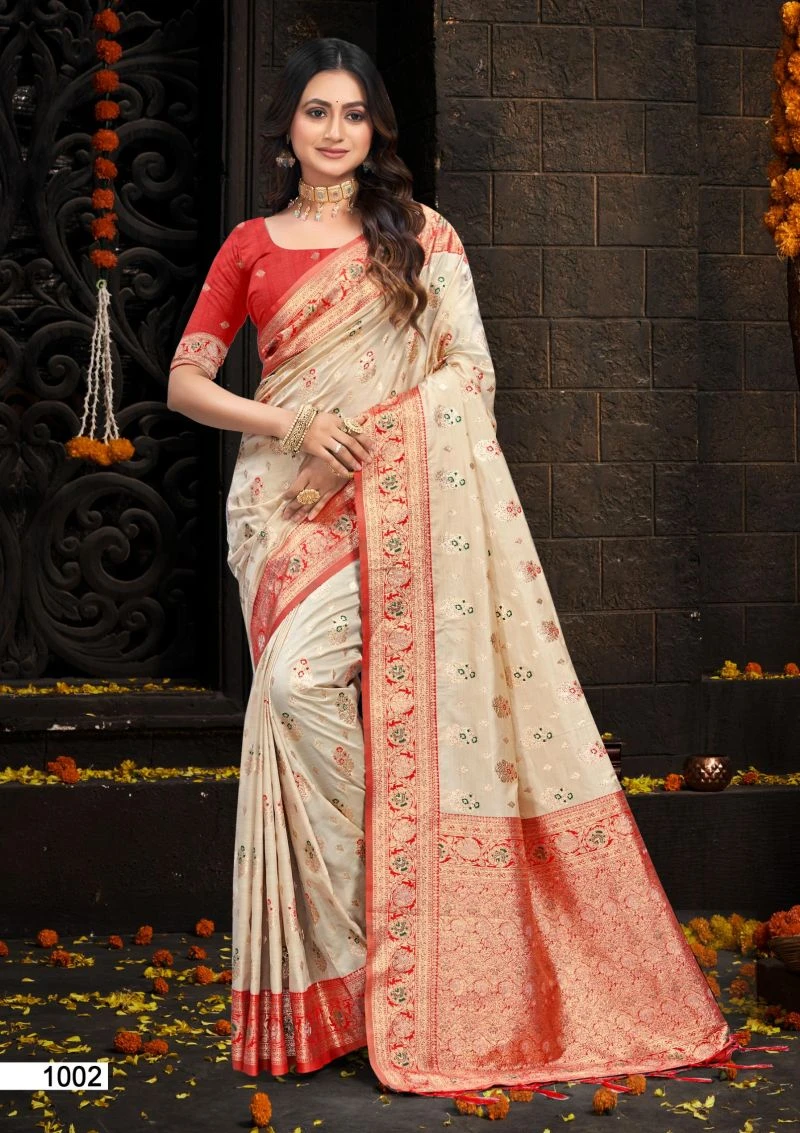 Bunawat Lalita Silk Sangam Prints Silk Festival Saree Collection 4