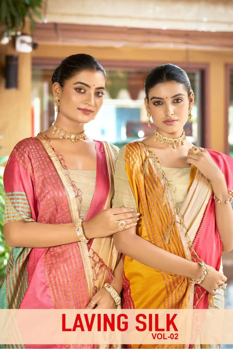 Bunawat Lavina Silk 2 Slub Silk Woven Work Traditional Saree