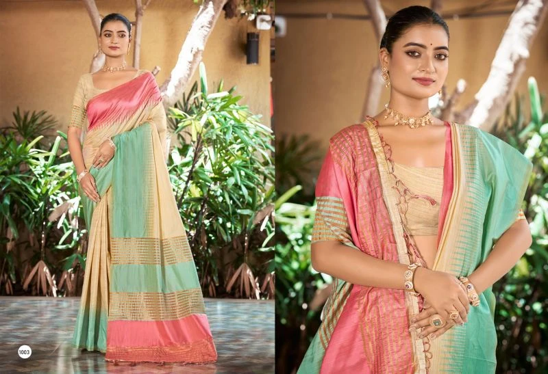 Bunawat Lavina Silk 2 Slub Silk Woven Work Traditional Saree 2