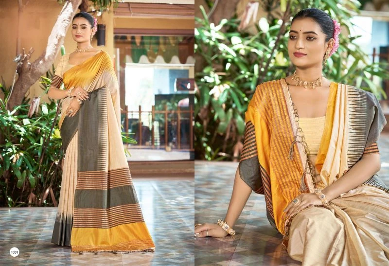Bunawat Lavina Silk 2 Slub Silk Woven Work Traditional Saree 3