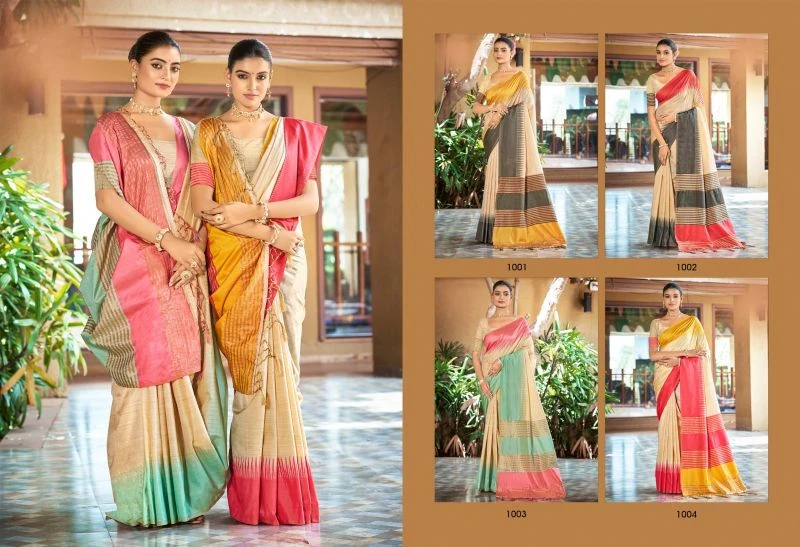 Bunawat Lavina Silk 2 Slub Silk Woven Work Traditional Saree 6