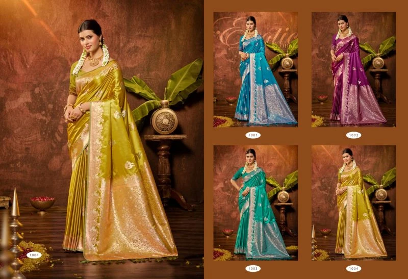 Bunawat Masru Satan Vol 3 Satin Silk Sangam Prints Saree Collection 6