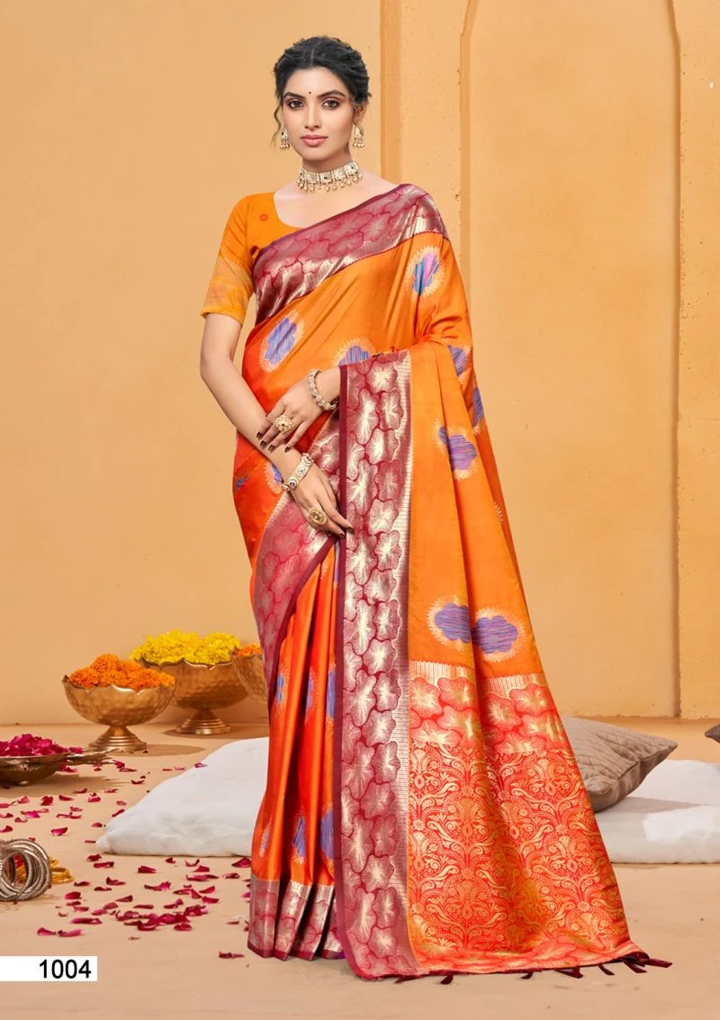 Bunawat Rangraz 2 Soft Silk Sangam Prints Woven Work Saree 3