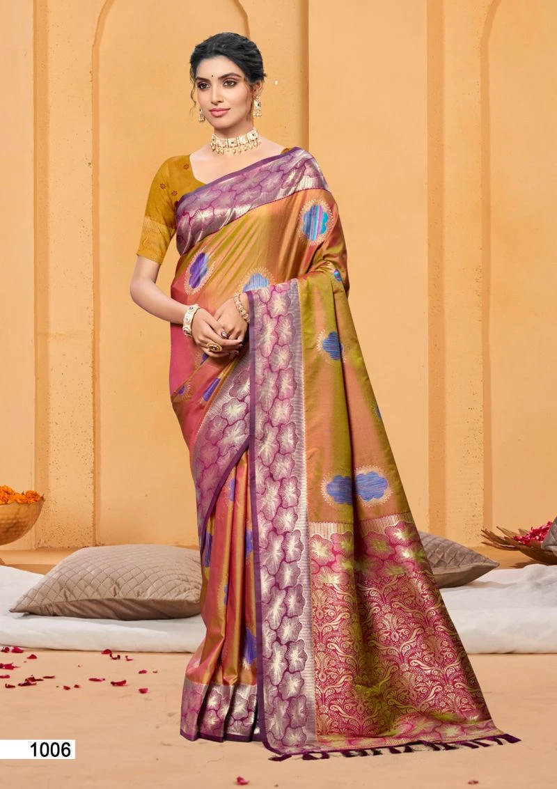 Bunawat Rangraz 2 Soft Silk Sangam Prints Woven Work Saree 5