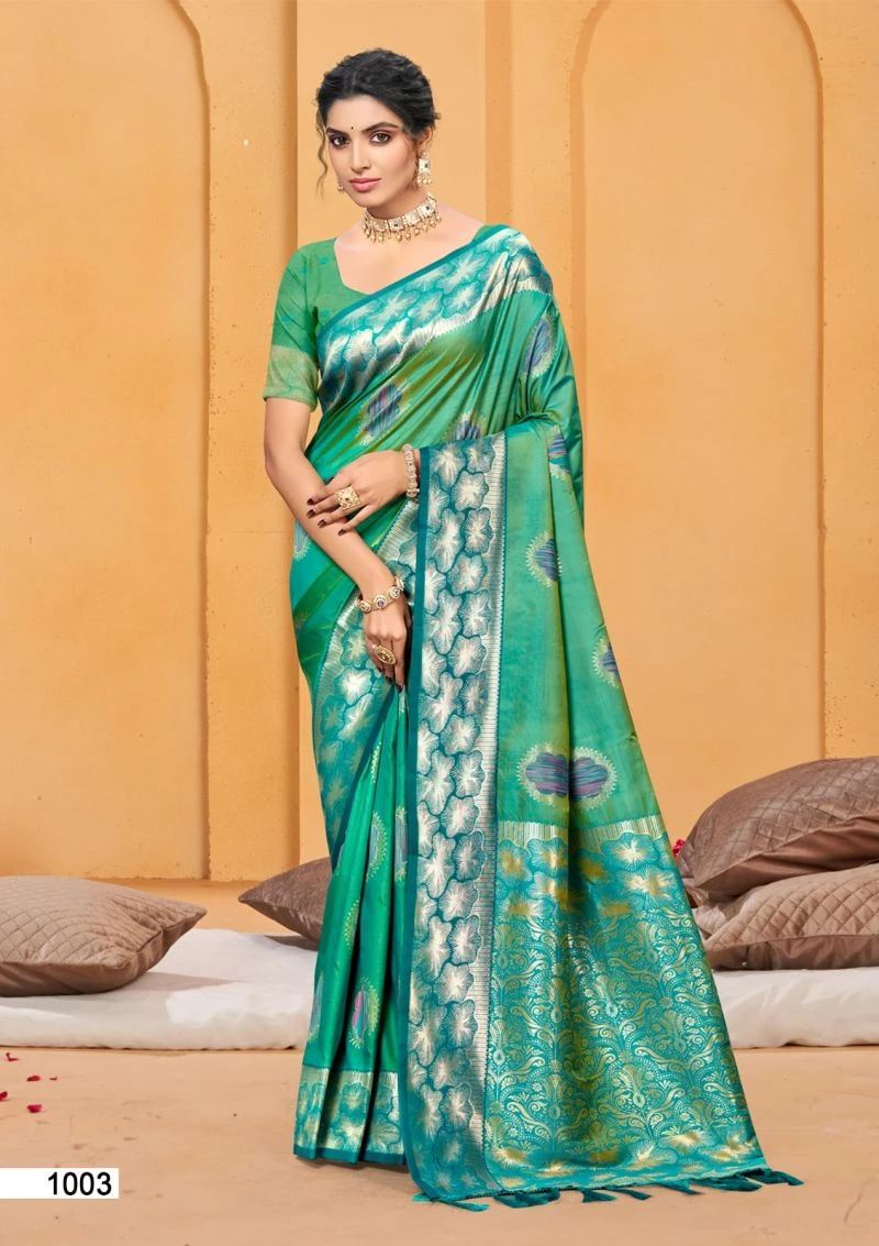 Bunawat Rangraz 2 Soft Silk Sangam Prints Woven Work Saree 6