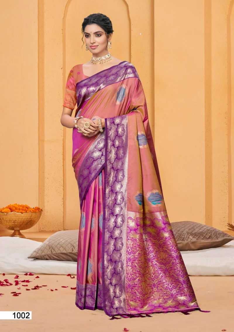 Bunawat Rangraz 2 Soft Silk Sangam Prints Woven Work Saree 7