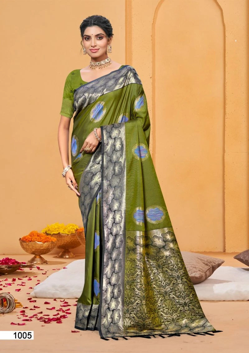 Bunawat Rangraz 2 Soft Silk Sangam Prints Woven Work Saree 8