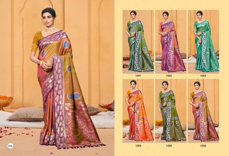 Bunawat Rangraz 2 Soft Silk Sangam Prints Woven Work Saree 9