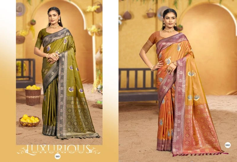 Bunawat Rangraz 3 Soft Silk Sangam Prints Woven Work Saree 2