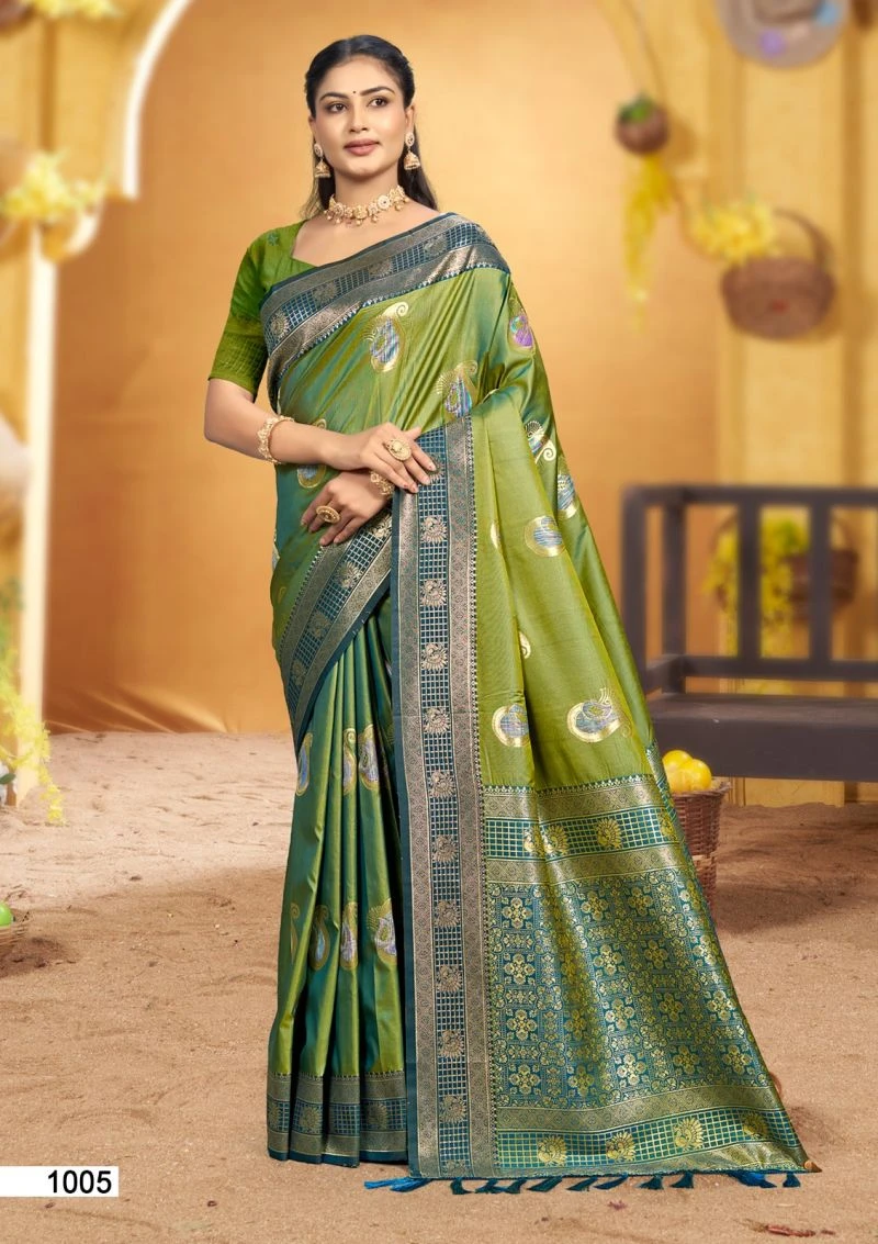 Bunawat Rangraz 3 Soft Silk Sangam Prints Woven Work Saree 3