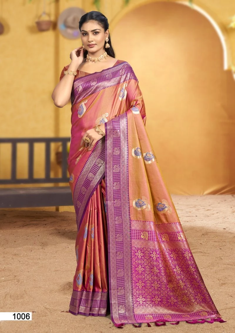 Bunawat Rangraz 3 Soft Silk Sangam Prints Woven Work Saree 5
