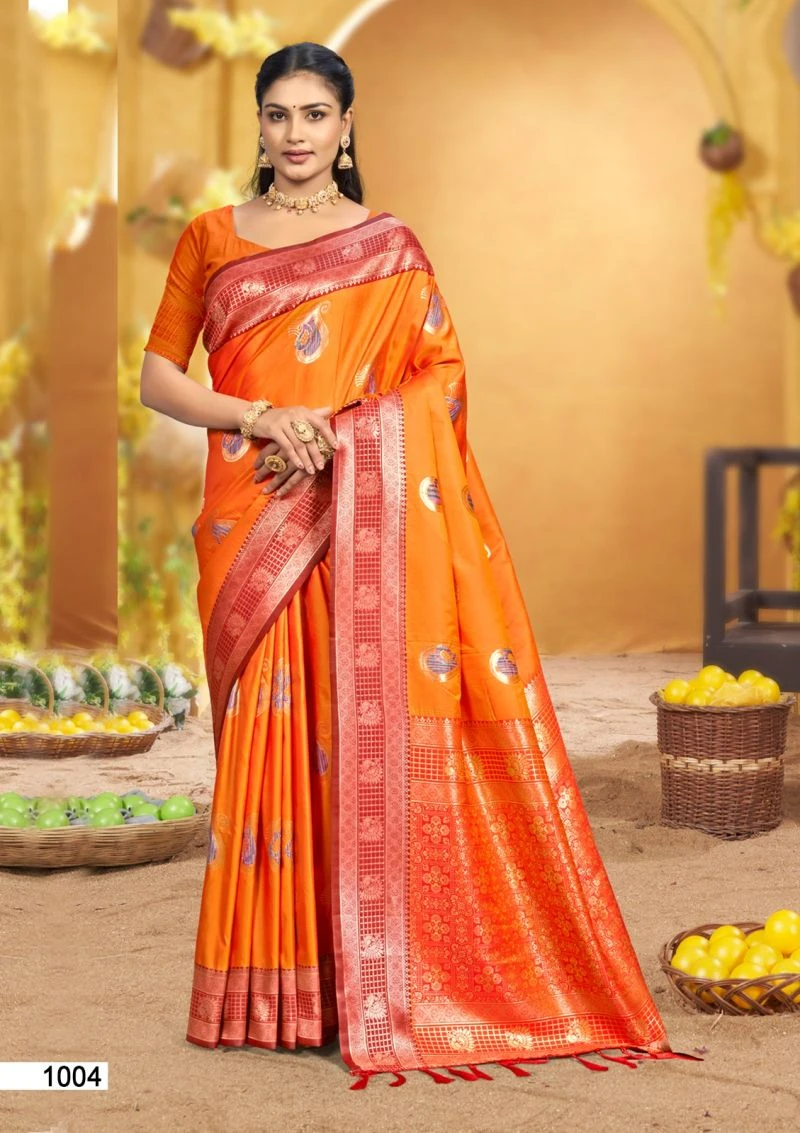 Bunawat Rangraz 3 Soft Silk Sangam Prints Woven Work Saree 7