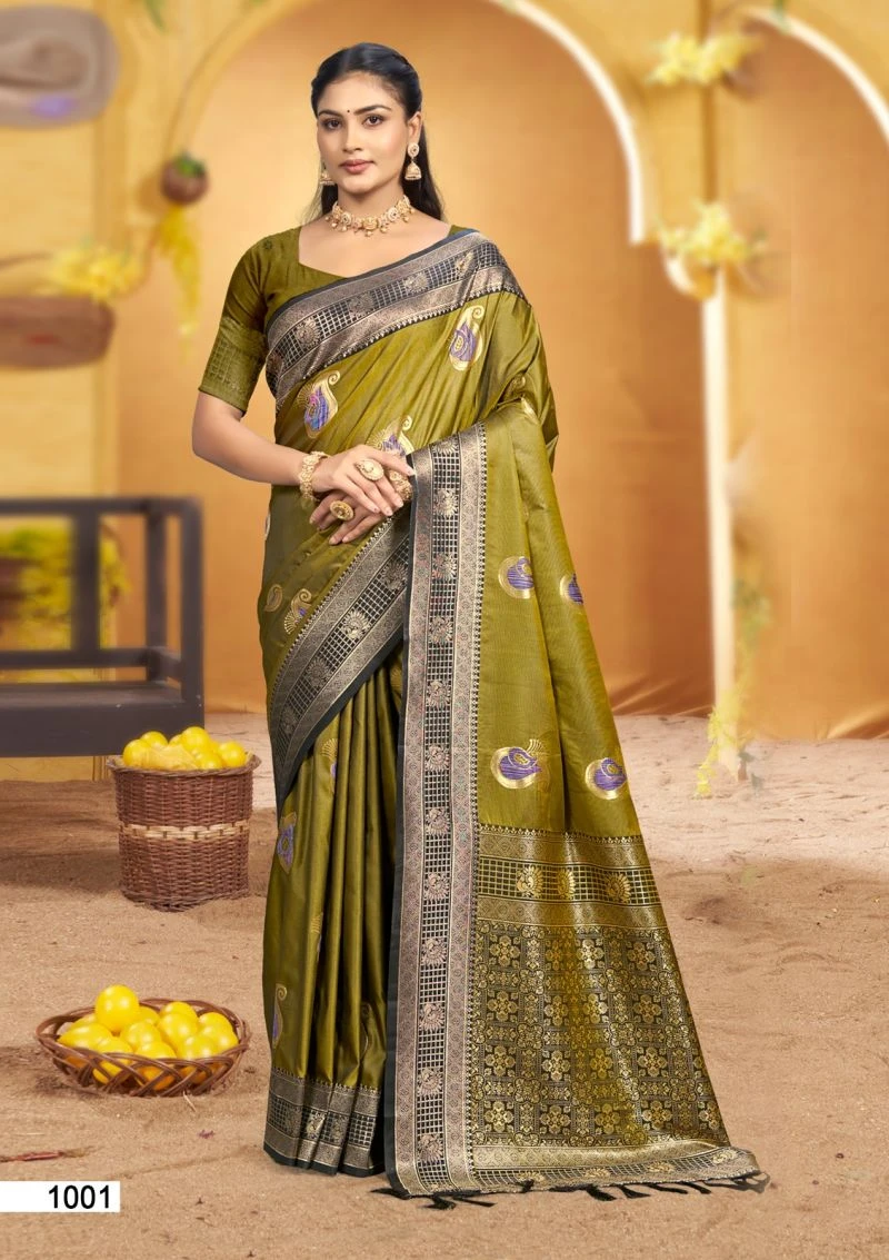 Bunawat Rangraz 3 Soft Silk Sangam Prints Woven Work Saree 8