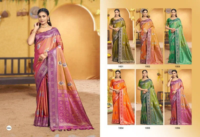 Bunawat Rangraz 3 Soft Silk Sangam Prints Woven Work Saree 9