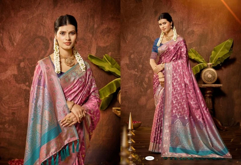 Bunawat Soumya 2 Satin Silk Sangam Prints Woven Work Saree 3