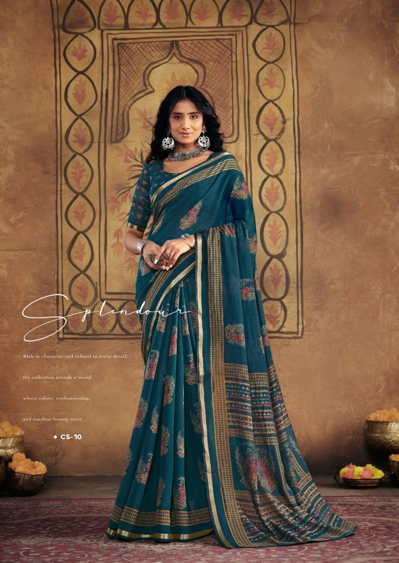 Cockatoos Silk Soft Cotton Kalamkari Printed Saree 5