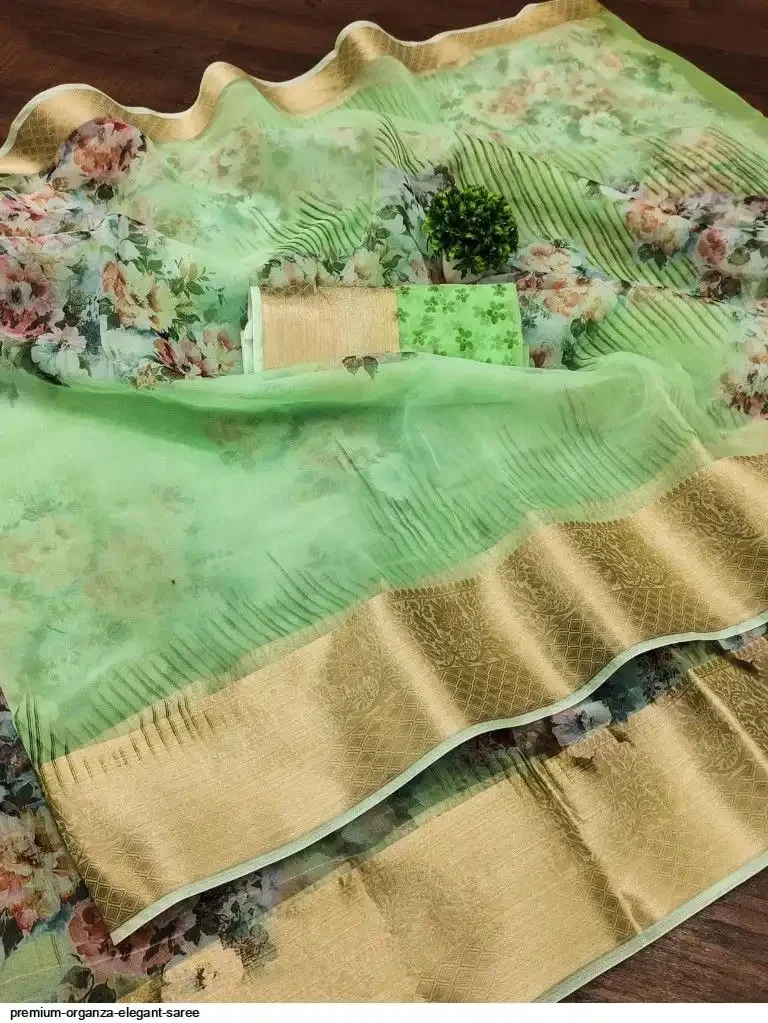 Colkalam Silk Organza Digital Printed Saree Collection 2