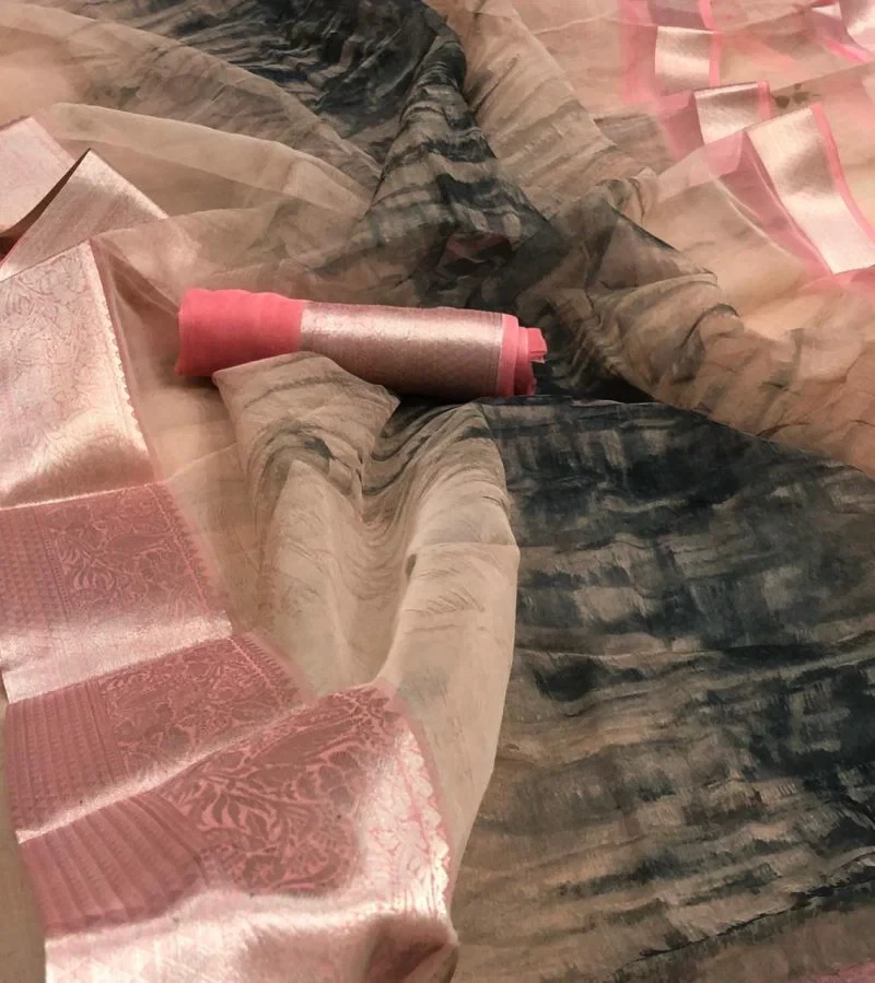 Colkalam Silk Organza Digital Printed Saree Collection 8