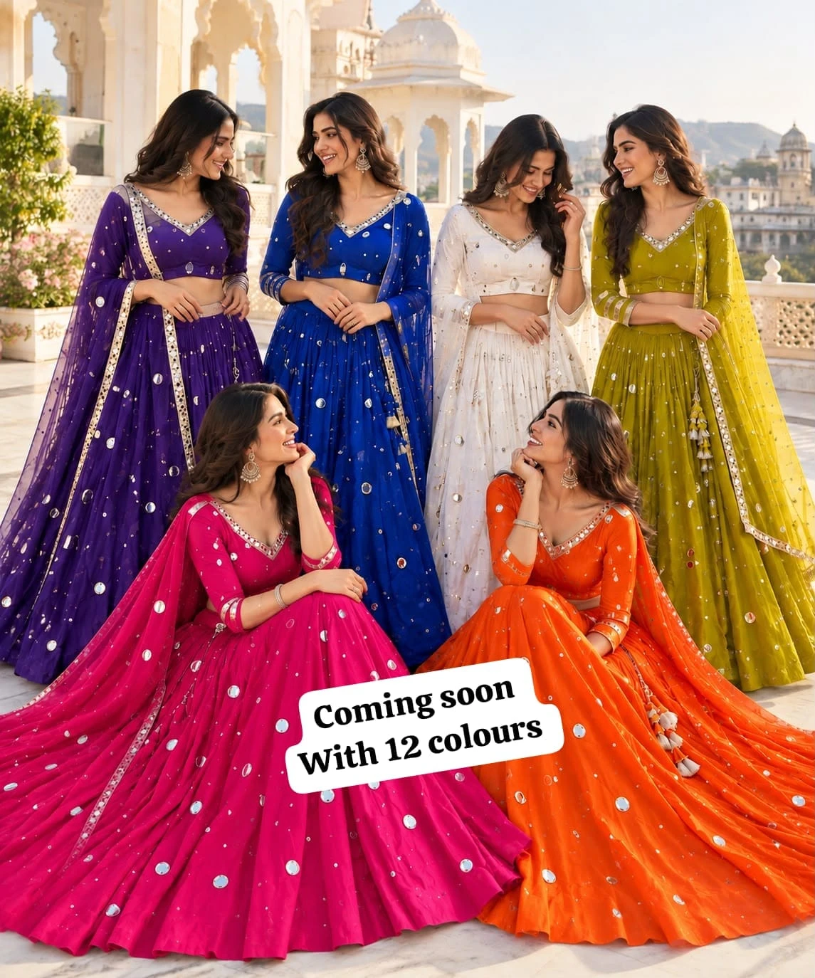 Daya Pure Fox Georgette Lehenga Choli With Heavy Computer Mirror Work