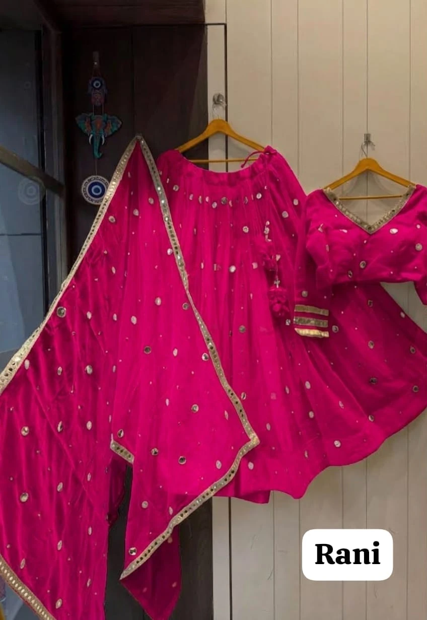 Daya Pure Fox Georgette Lehenga Choli With Heavy Computer Mirror Work 2