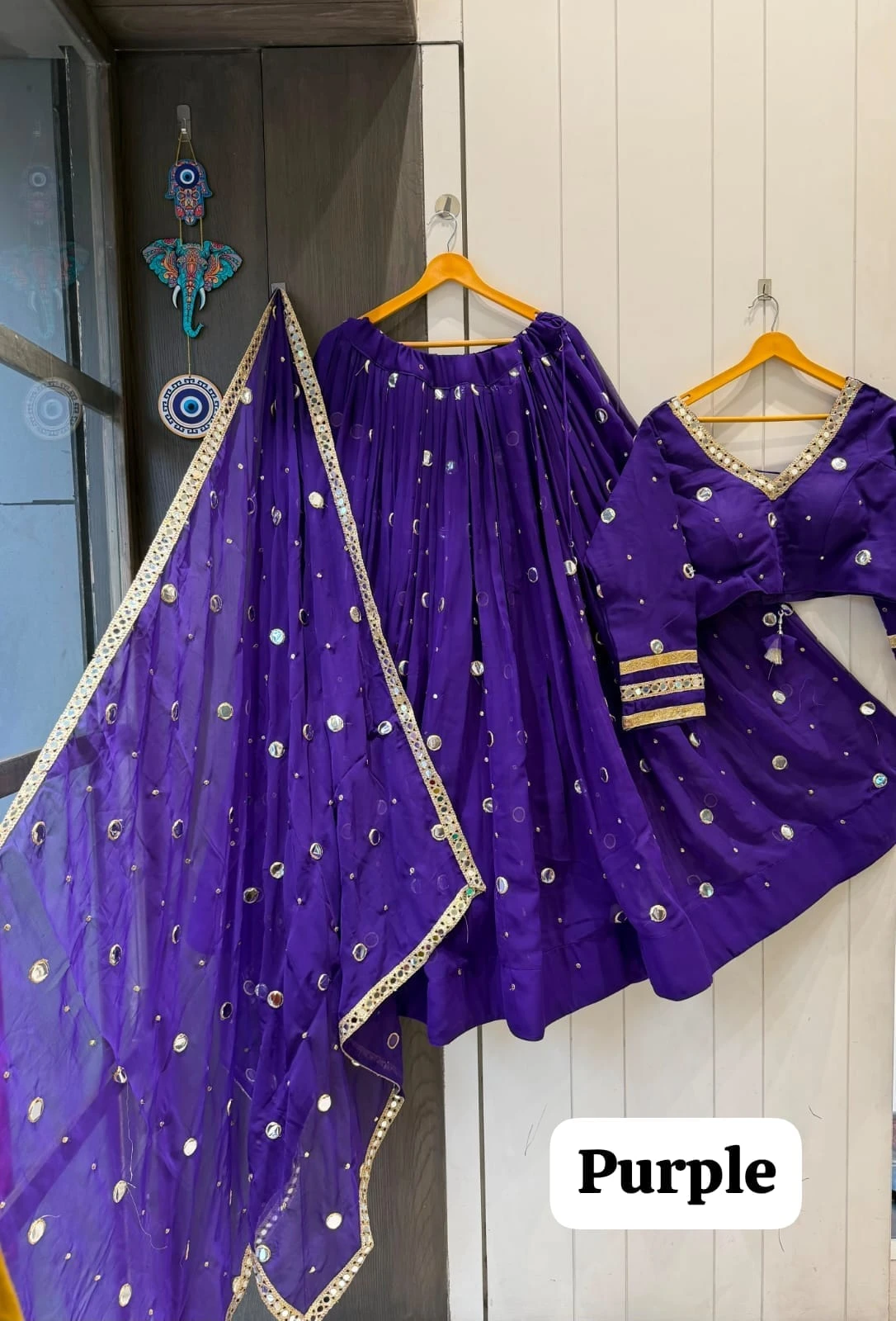 Daya Pure Fox Georgette Lehenga Choli With Heavy Computer Mirror Work 5