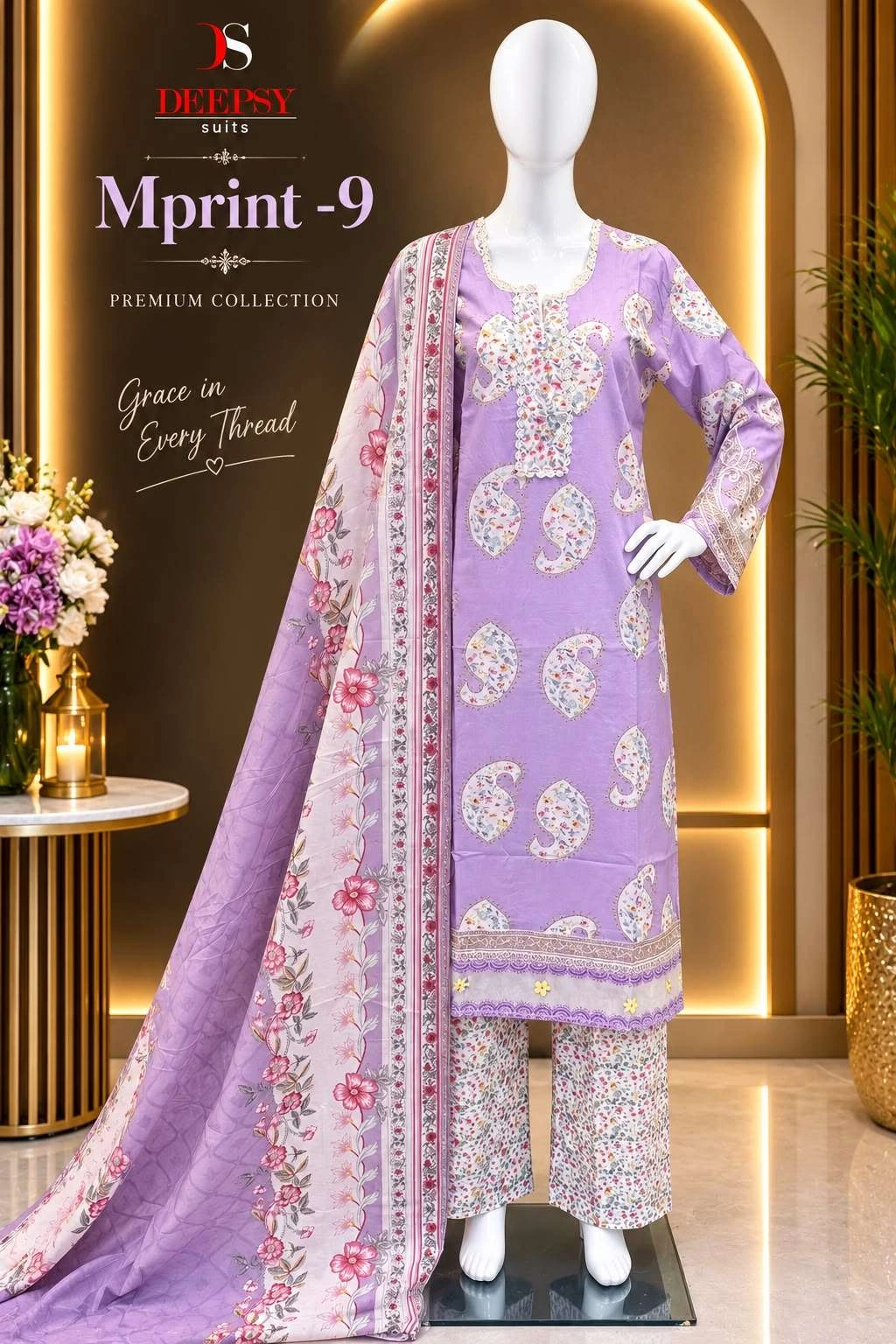 Deepsy Suits Maria B M Print Vol 9 Ready Made Collection - Readymade Dress 4
