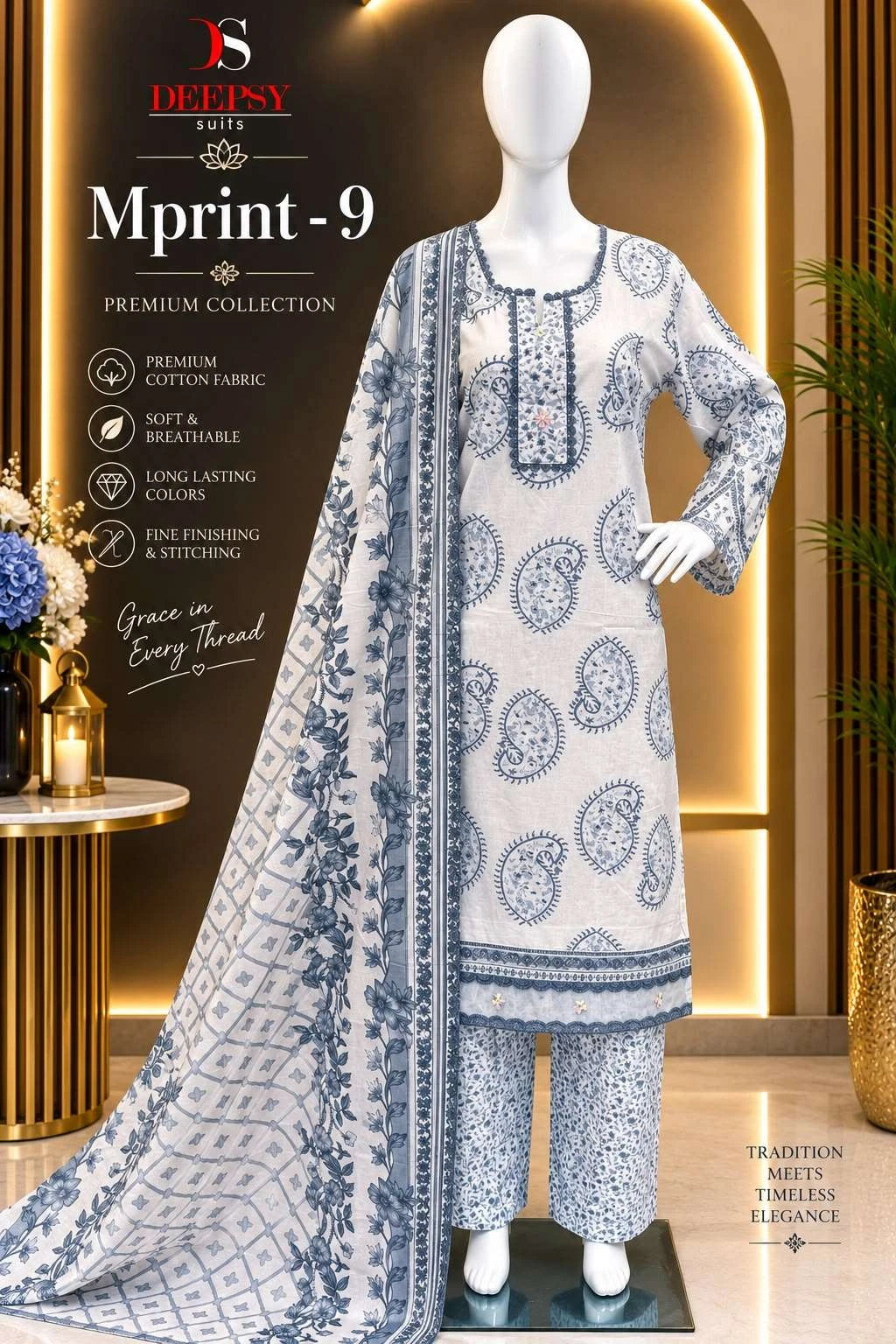 Deepsy Suits Maria B M Print Vol 9 Ready Made Collection - Readymade Dress 5