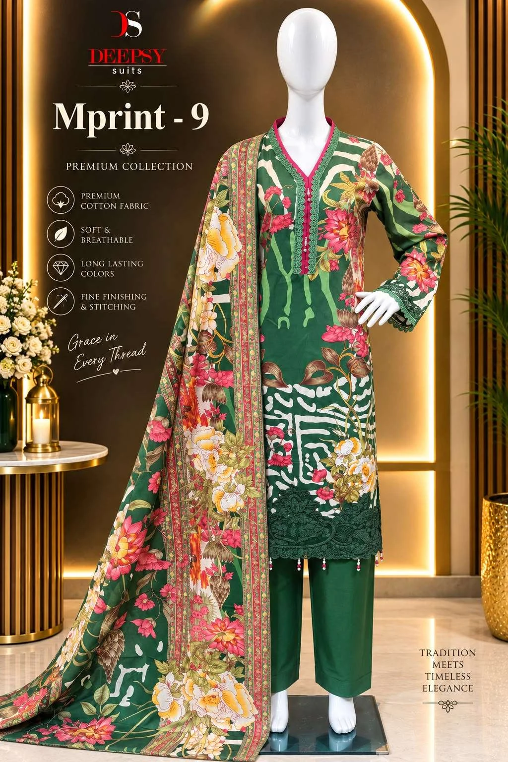 Deepsy Suits Maria B M Print Vol 9 Ready Made Collection - Readymade Dress 6