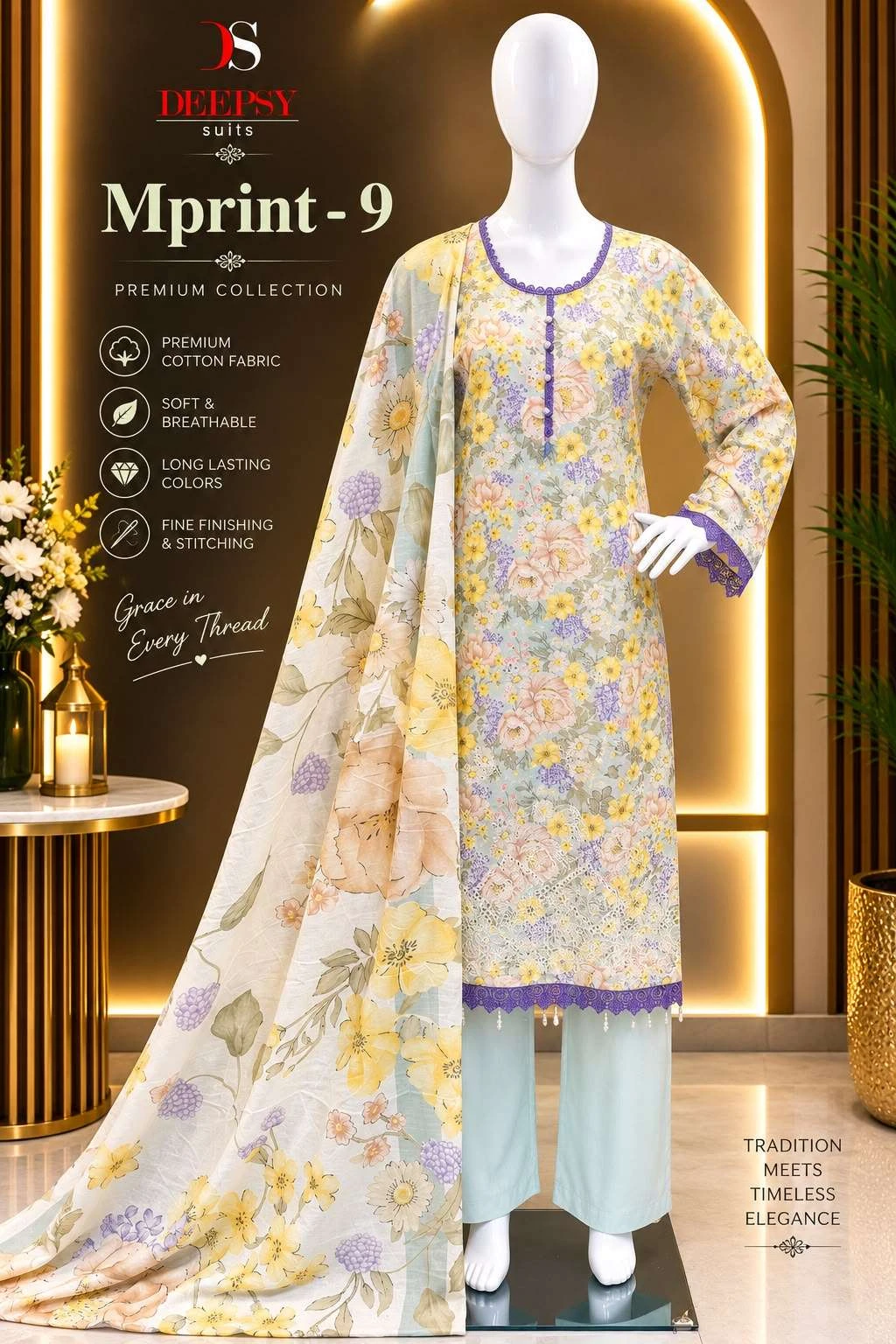 Deepsy Suits Maria B M Print Vol 9 Ready Made Collection - Readymade Dress 8