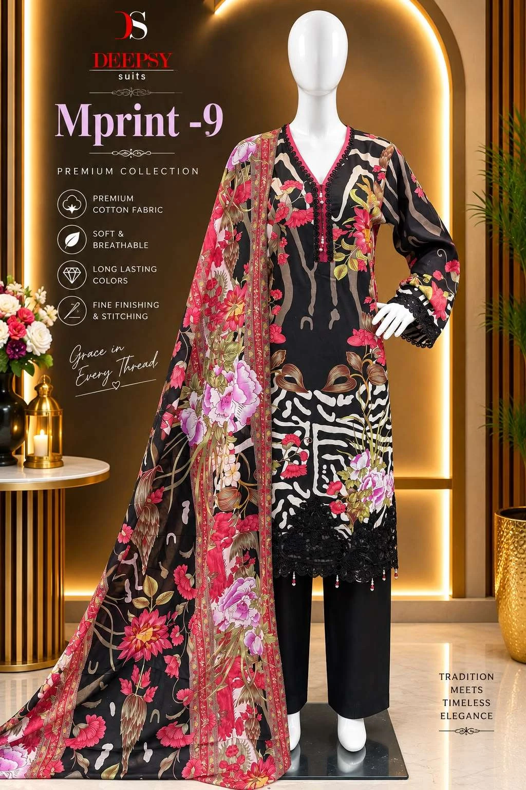 Deepsy Suits Maria B M Print Vol 9 Ready Made Collection - Readymade Dress 9