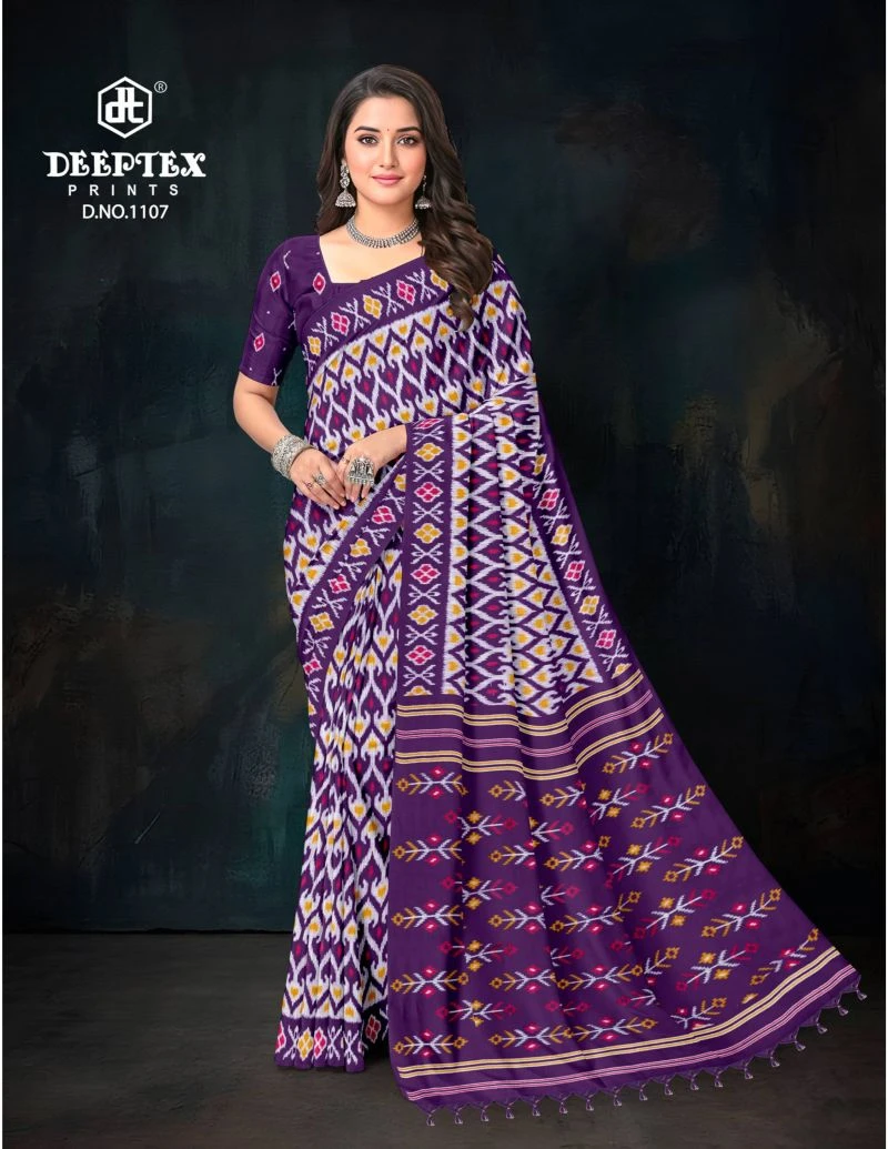 Deeptex Ikkat Vol 11 Cotton Printed Saree Collection 11