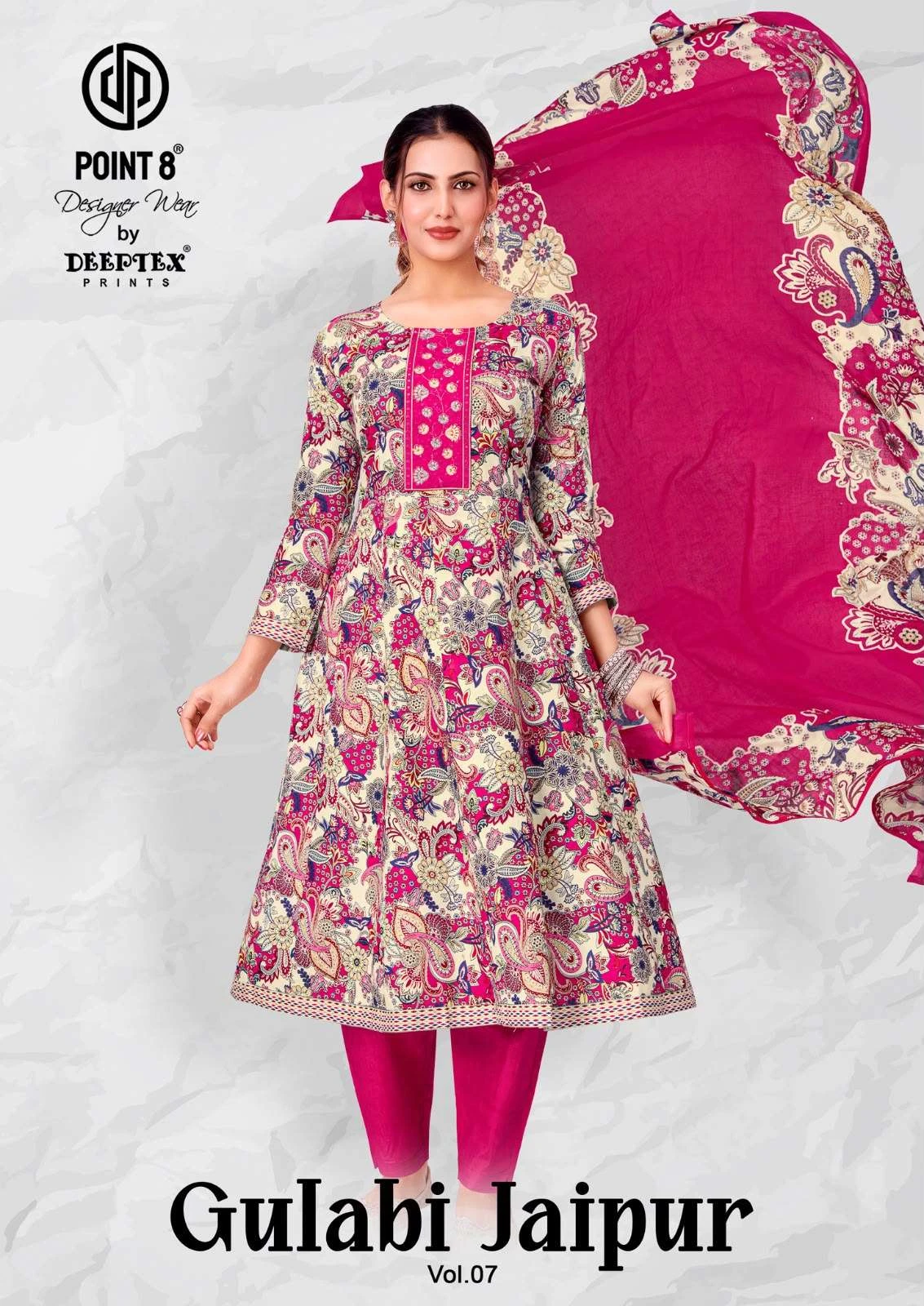 Deeptex Print Gulabi Jaipuri Vol 7 - Readymade Dress 1