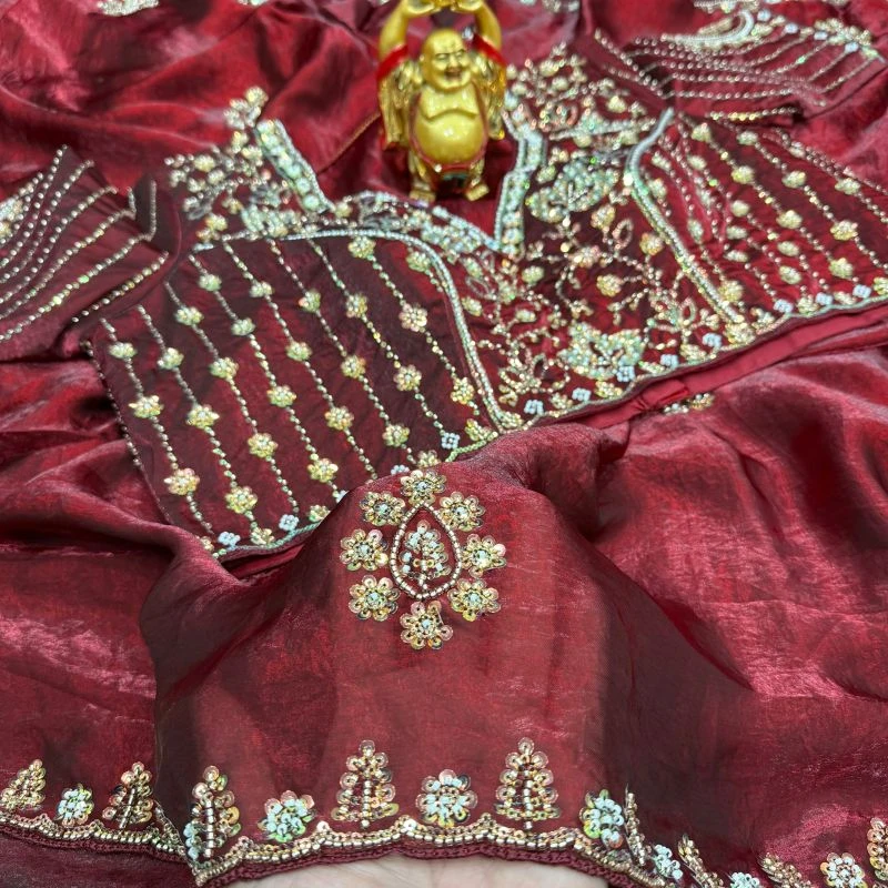 Ds 835 Space Silk Cutdana Handworked Saree Collection 5