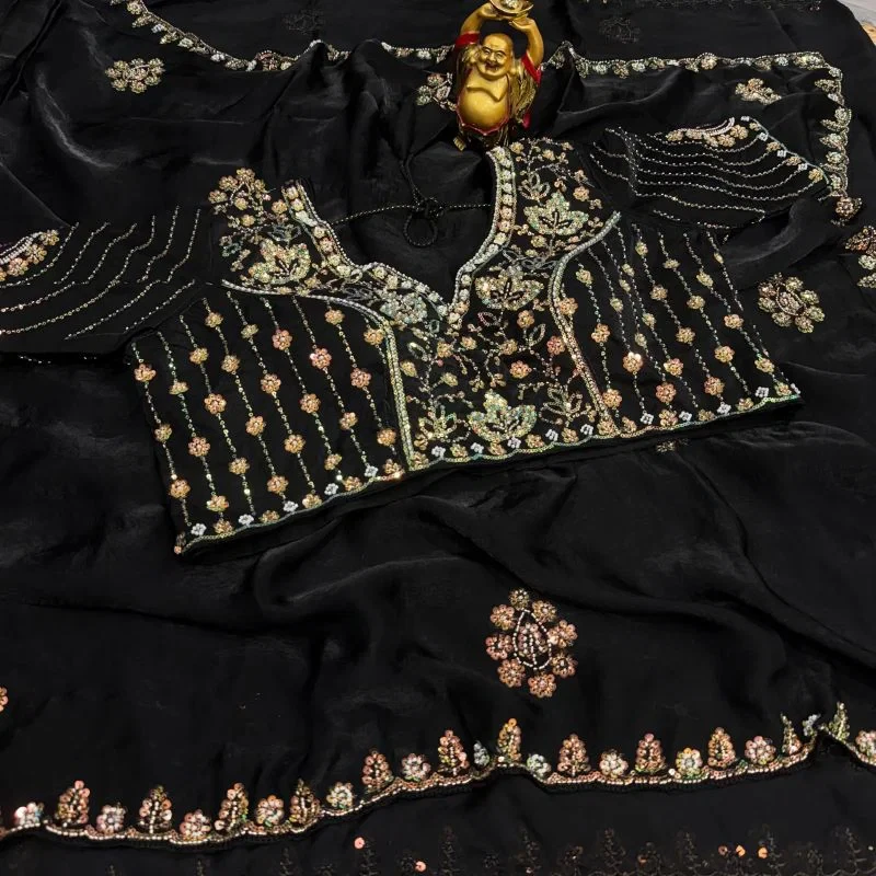 Ds 835 Space Silk Cutdana Handworked Saree Collection 8