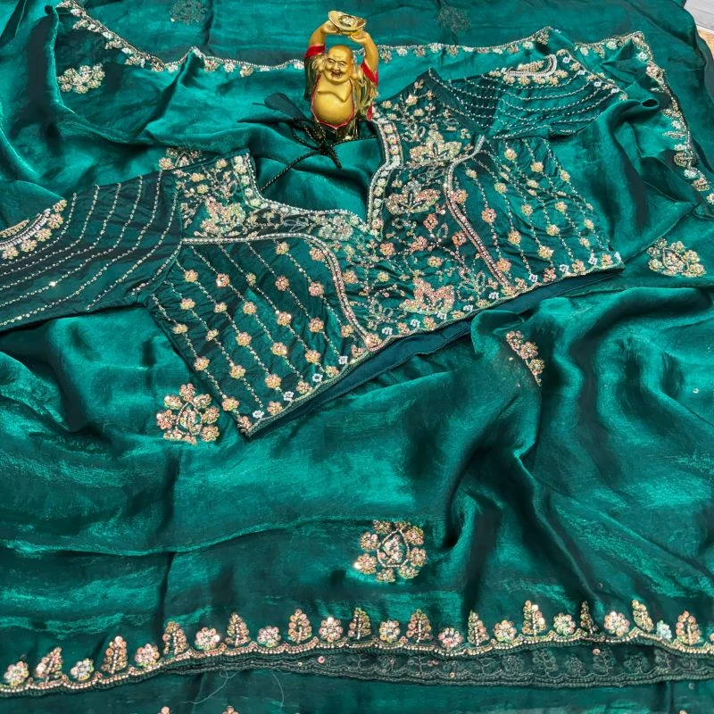 Ds 835 Space Silk Cutdana Handworked Saree Collection 9