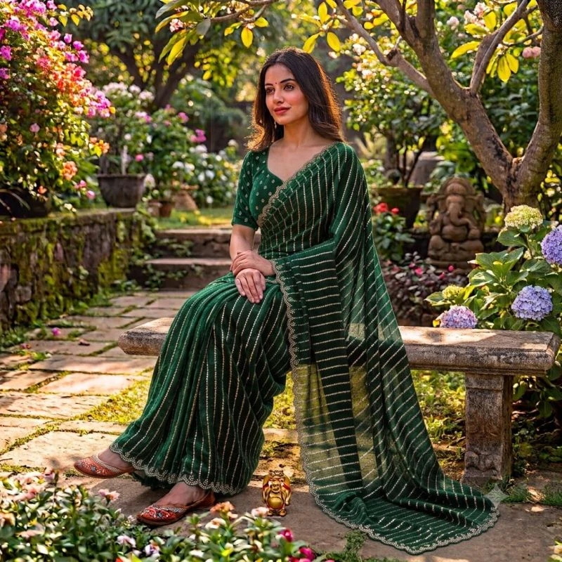 Ds 843 Fendy Satin Beads Worked Saree Collection 20