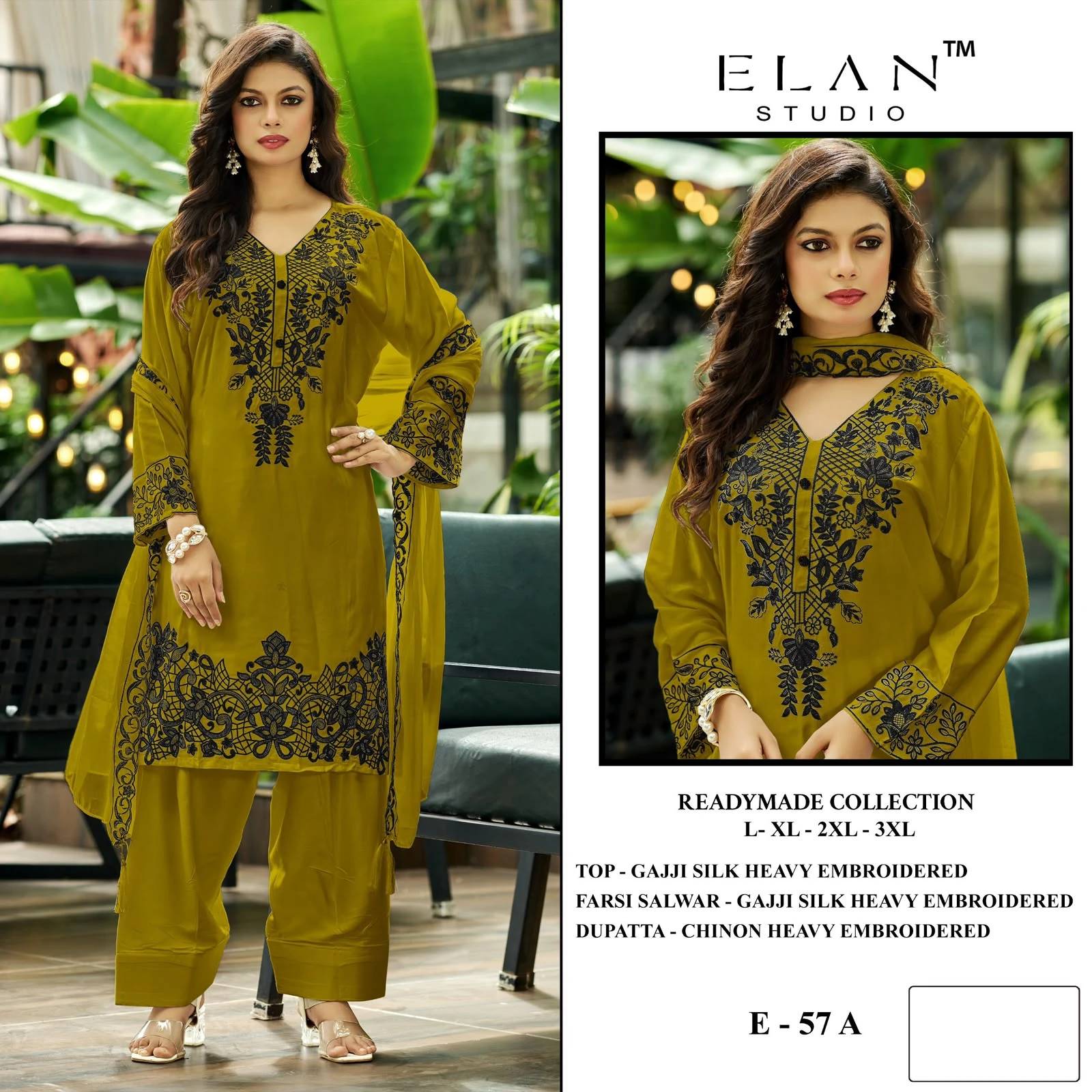Elan Studio Gajji Silk Embroidered Pakistani Salwar Suits Collection
