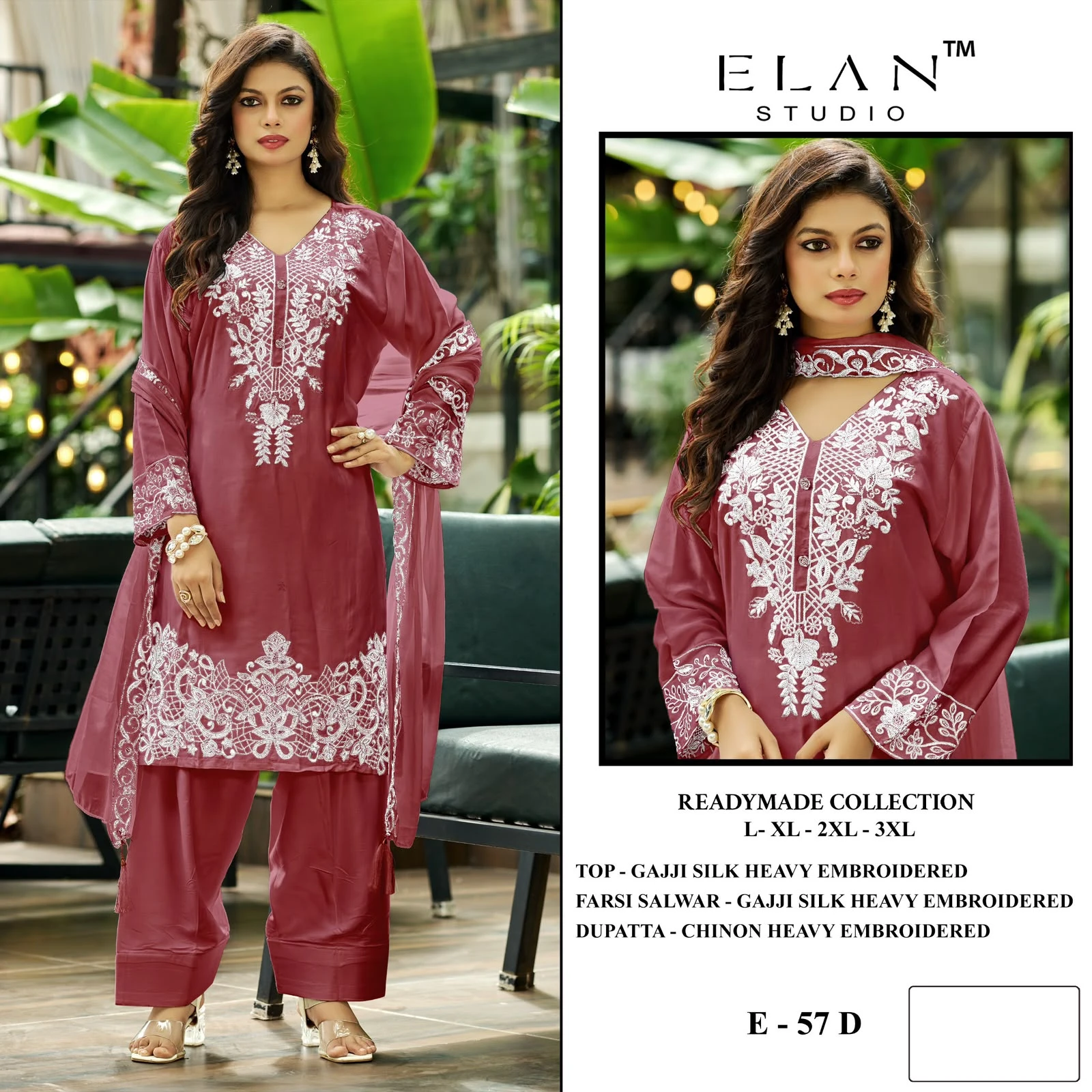 Elan Studio Gajji Silk Embroidered Pakistani Salwar Suits Collection 9