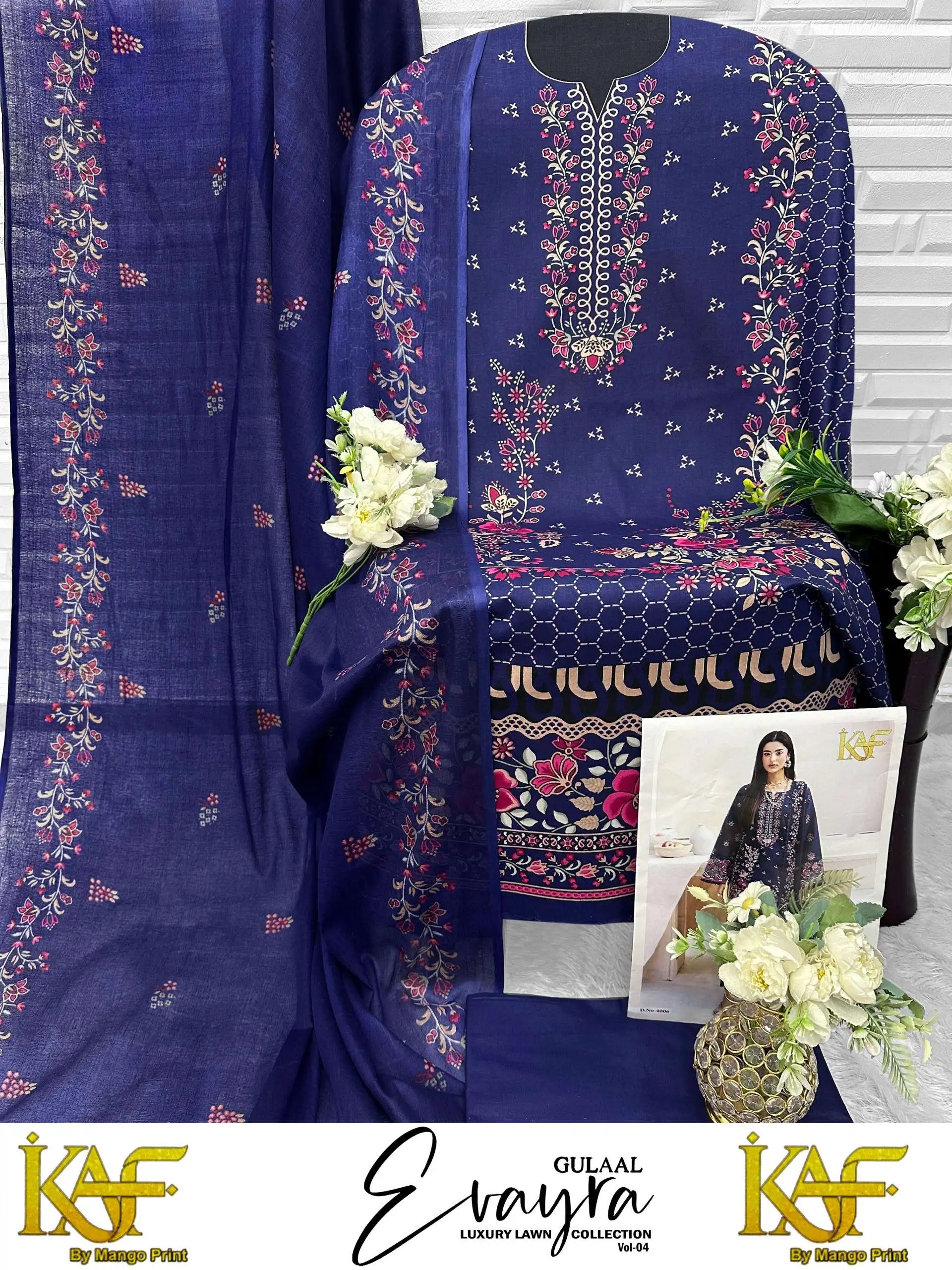 Evayra Gulaal Luxury Lawn Collection Vol 4 5