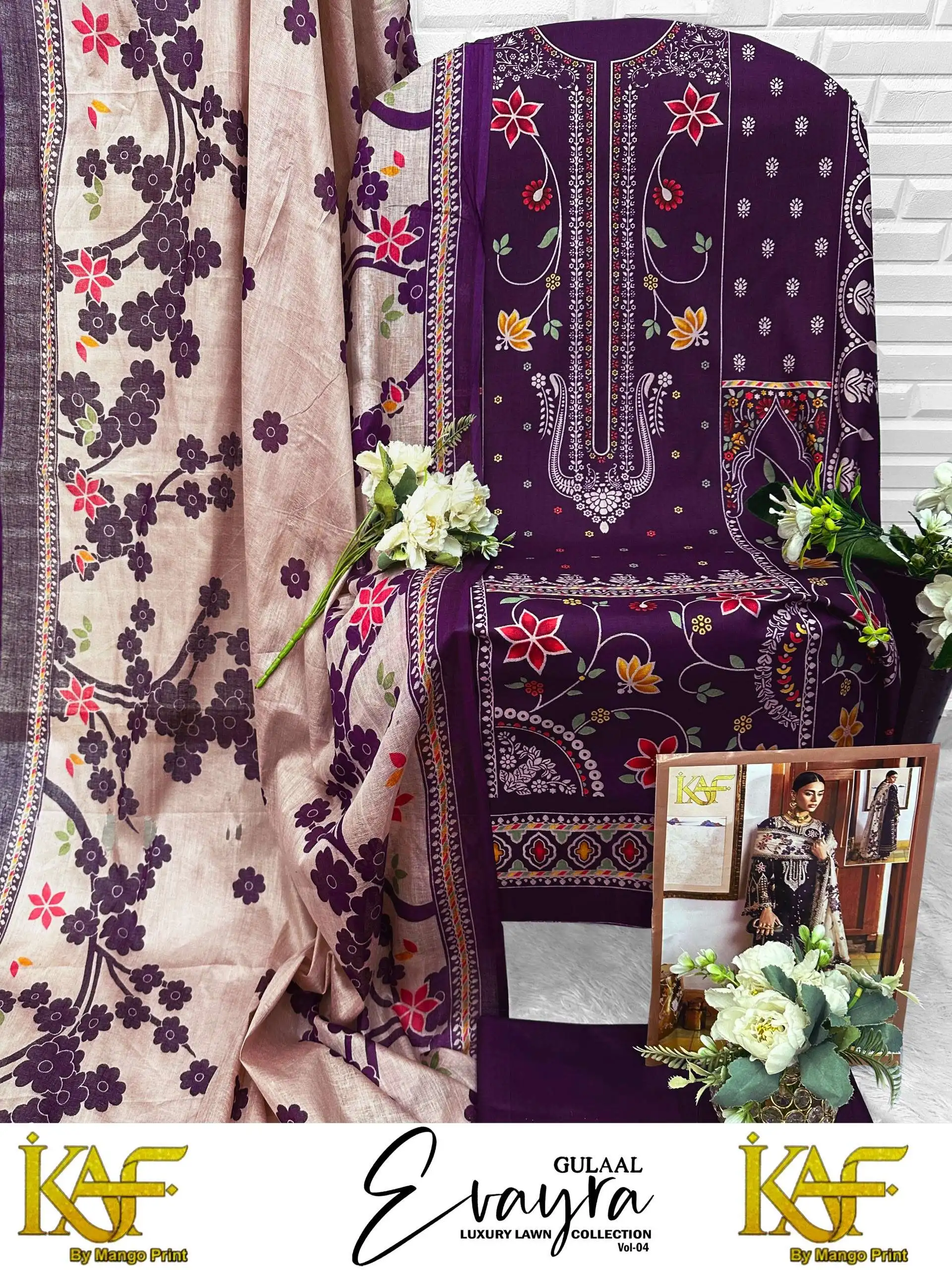 Evayra Gulaal Luxury Lawn Collection Vol 4 9