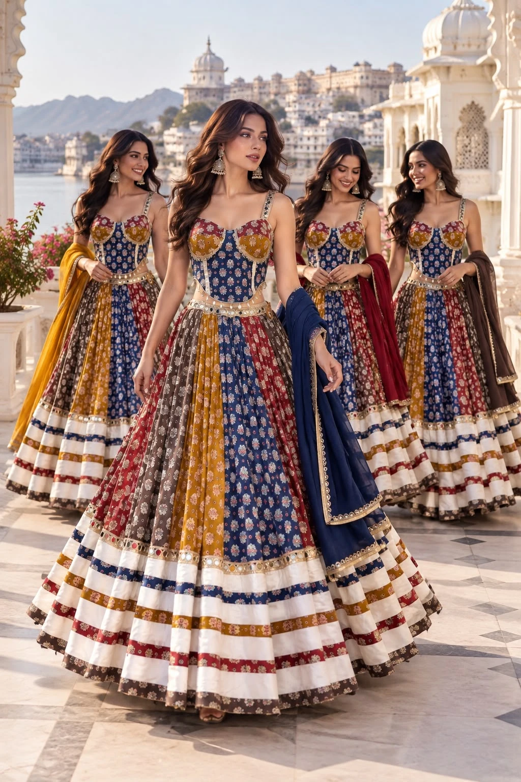 Garden Spagatty Pure Cambric Cotton Lehenga Choli