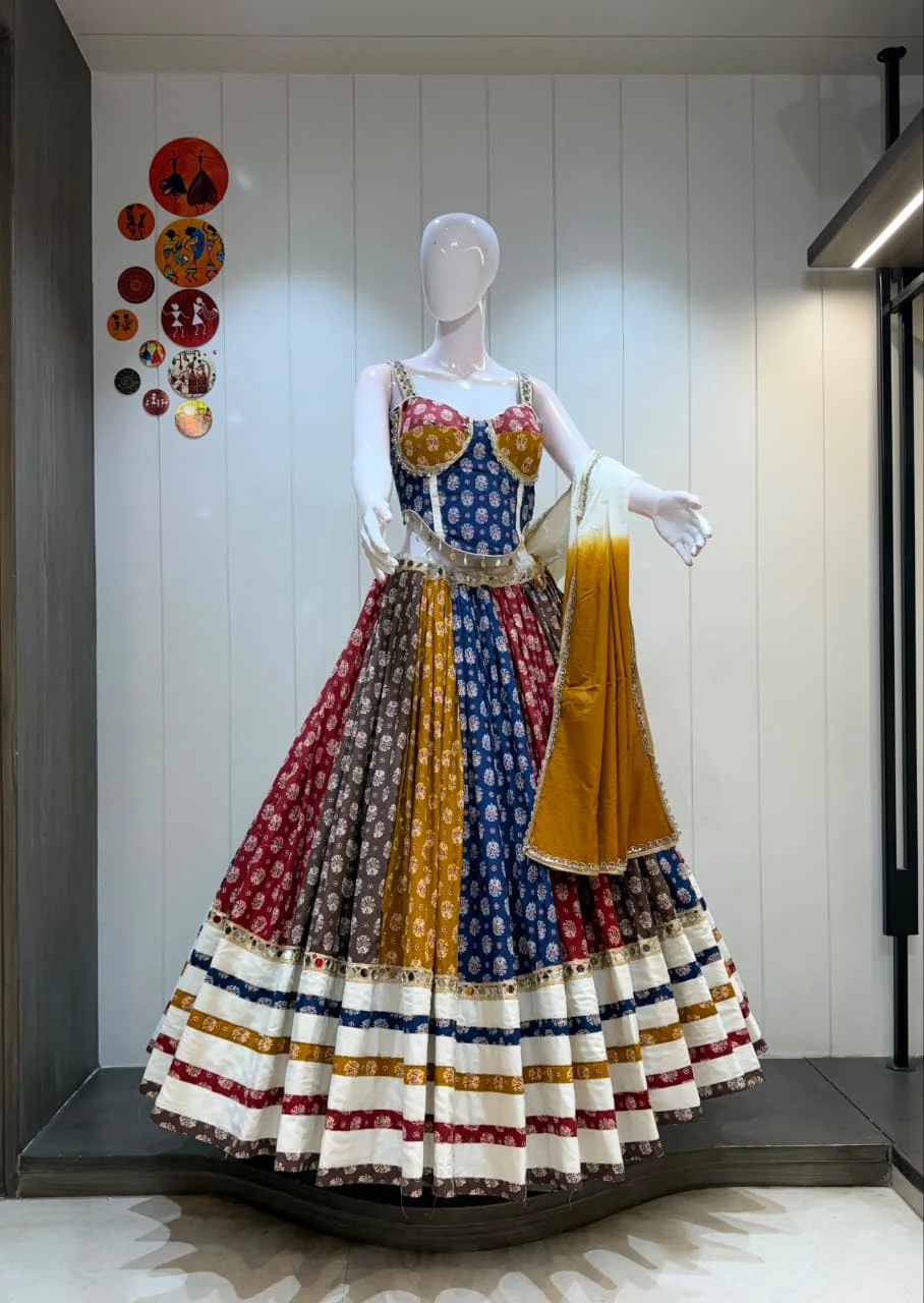 Garden Spagatty Pure Cambric Cotton Lehenga Choli 2