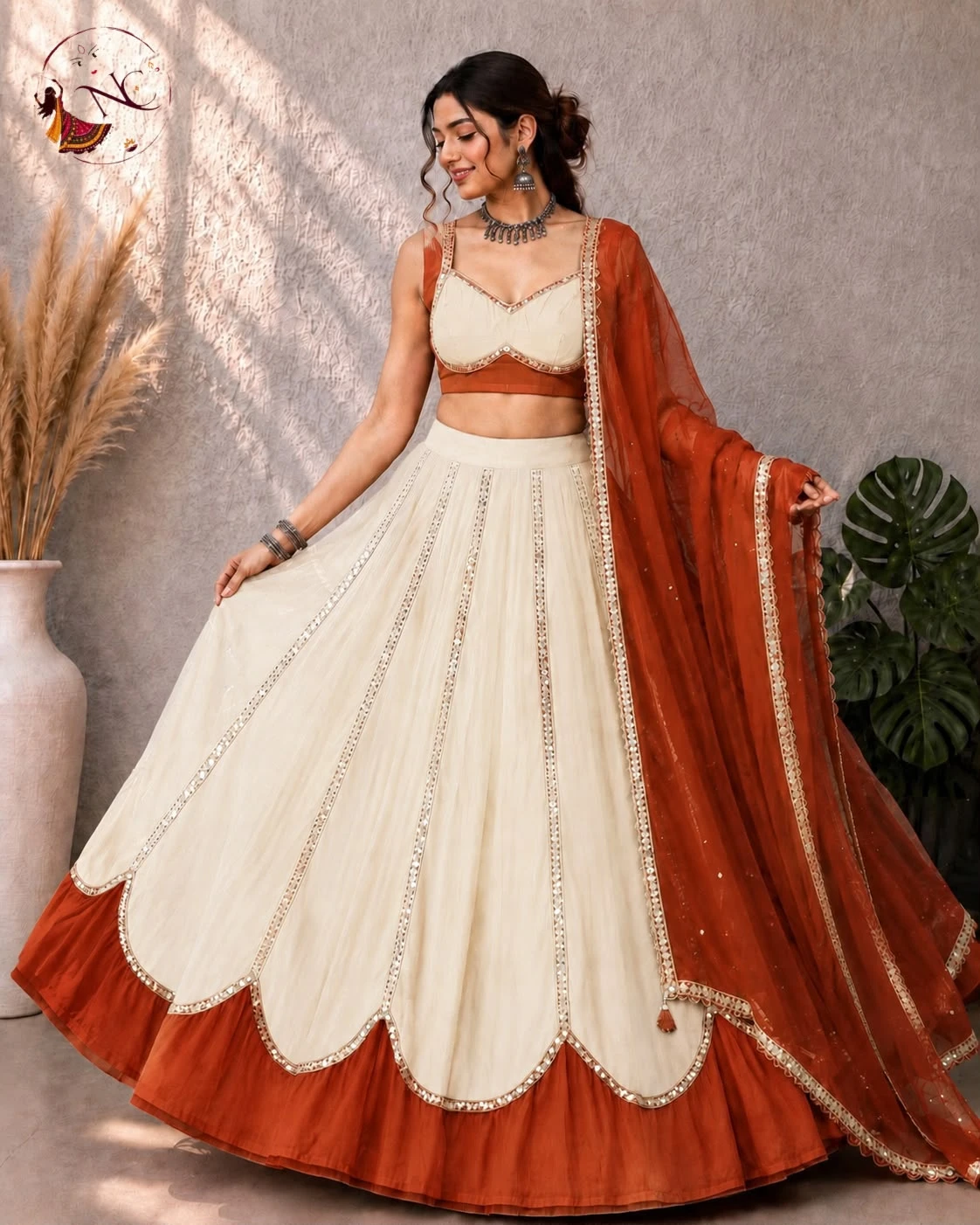 Ghoomar Navratri Collection Roman Silk Lehenga Choli With Dupatta 2